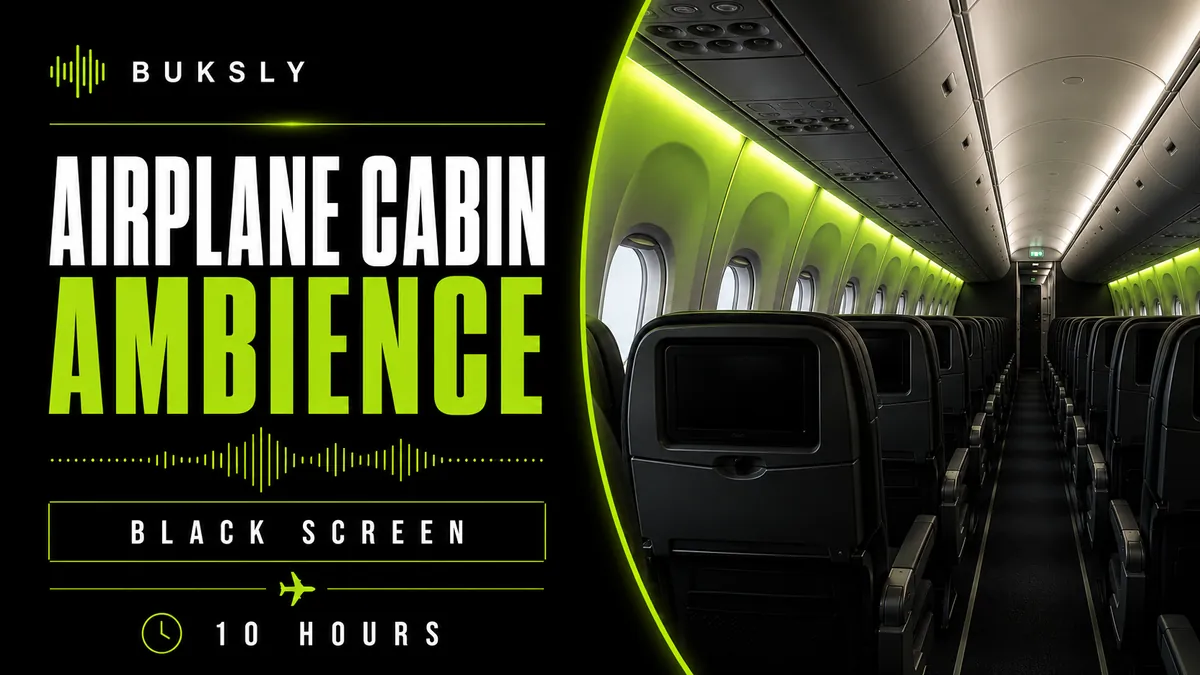 Airplane Cabin Ambience Black Screen 10 Hours — Episode 1 cover image