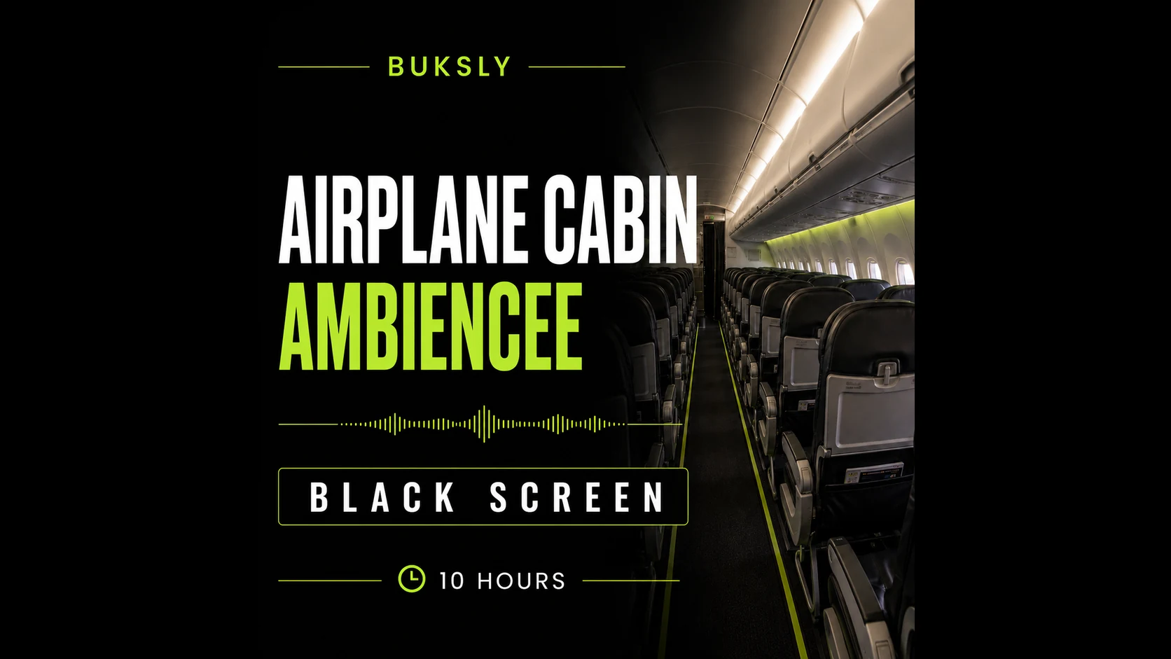 Airplane Cabin Ambience Black Screen 10 Hours — Episode 3 cover image