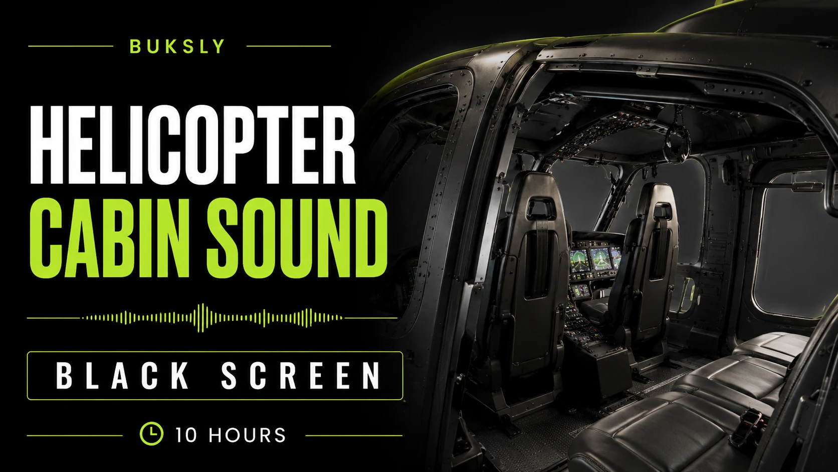 Helicopter Cabin Sound Black Screen 10 Hours — Episode 3 cover image