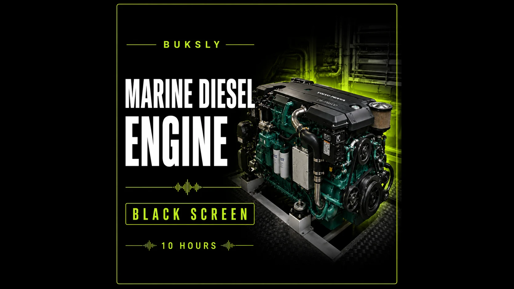 Marine Diesel Engine Black Screen 10 Hours — Episode 3 cover image