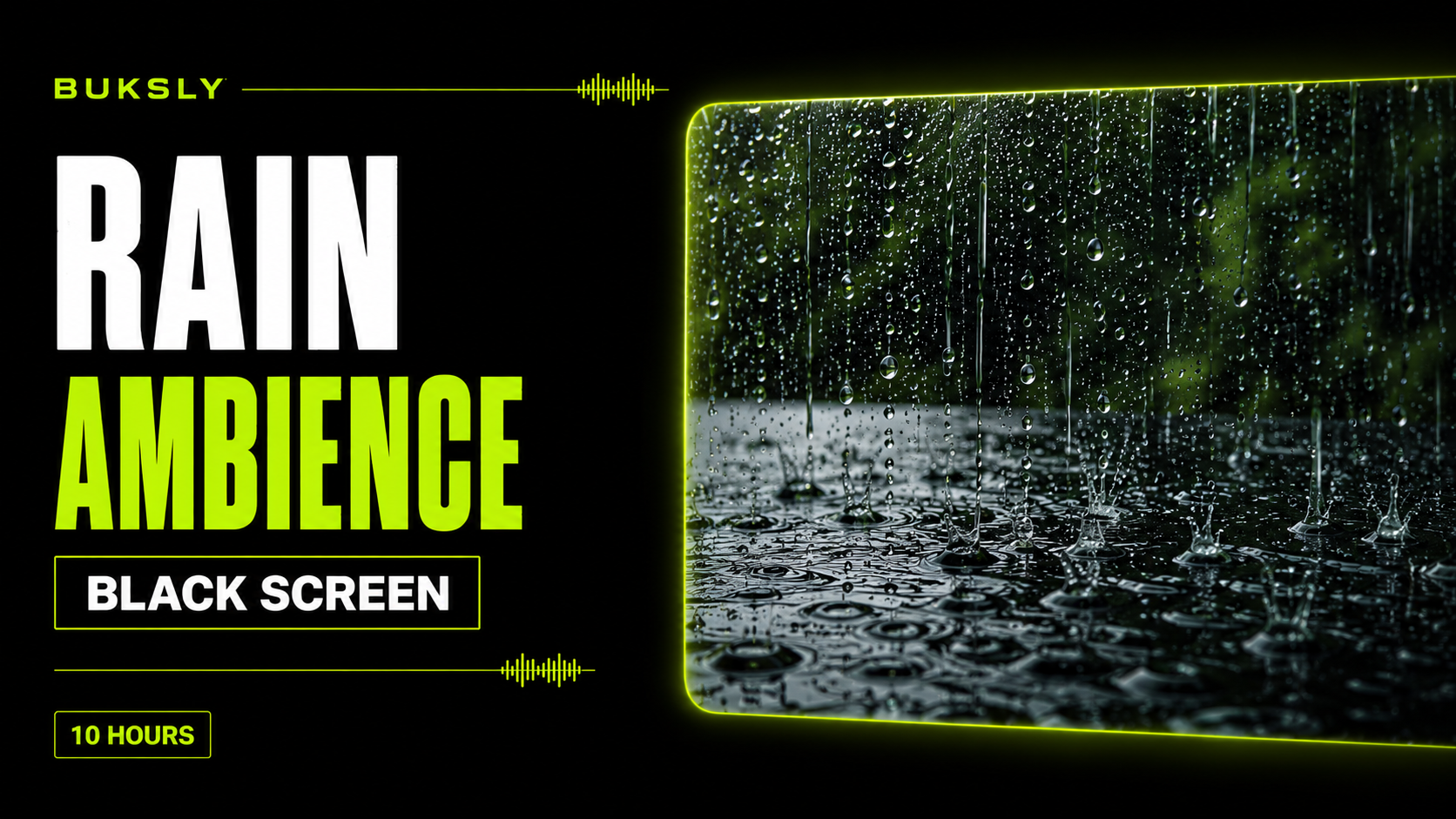 Rain Ambience Black Screen 10 Hours — Episode 1 cover image
