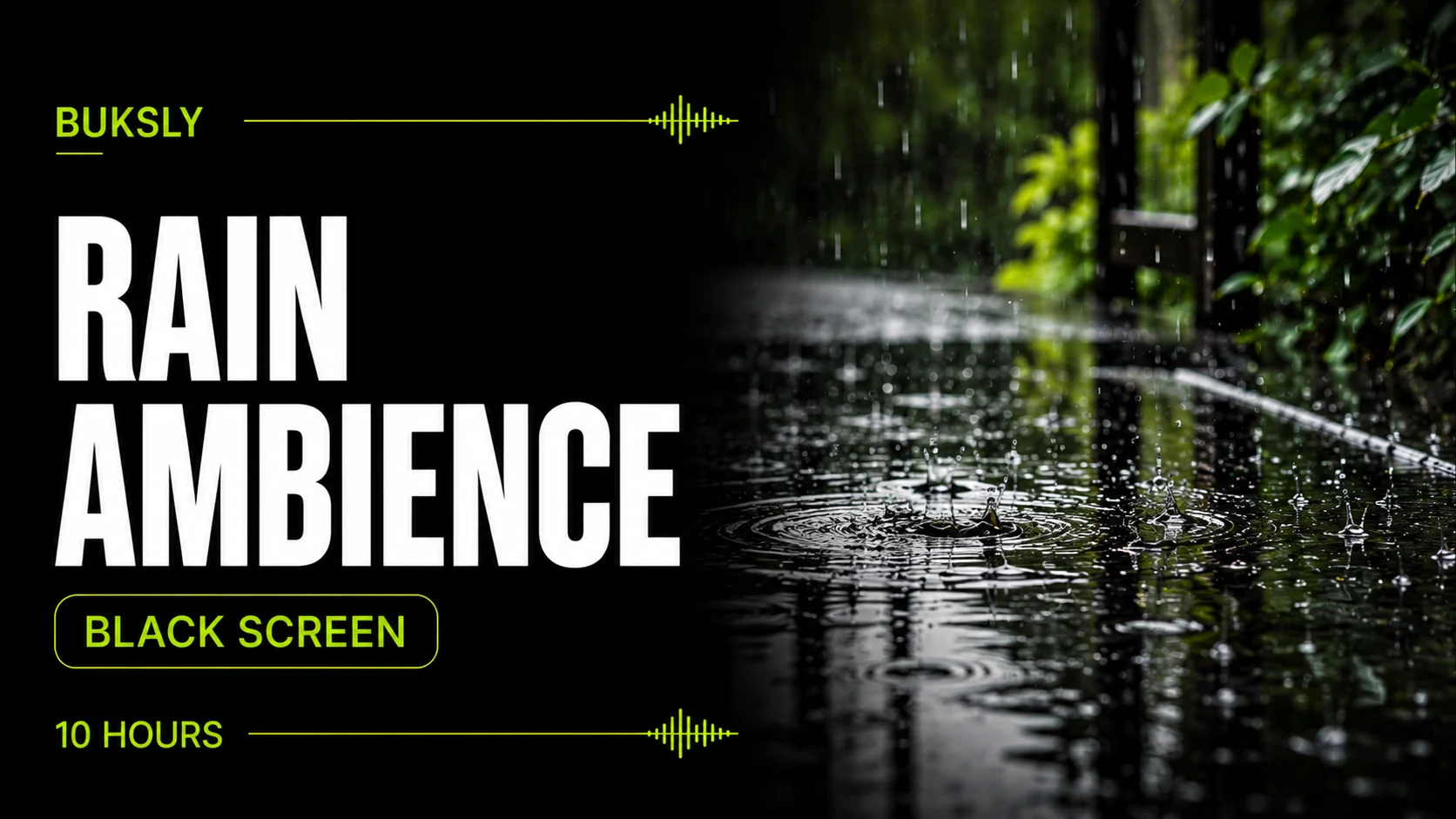 Rain Ambience Black Screen 10 Hours — Episode 2 cover image