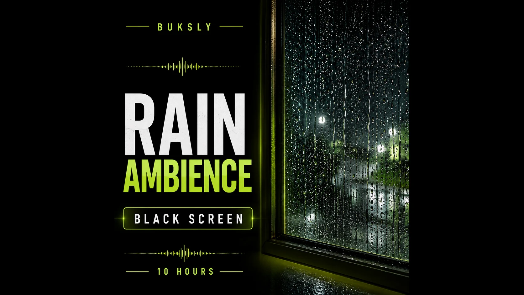 Rain Ambience Black Screen 10 Hours — Episode 3 cover image