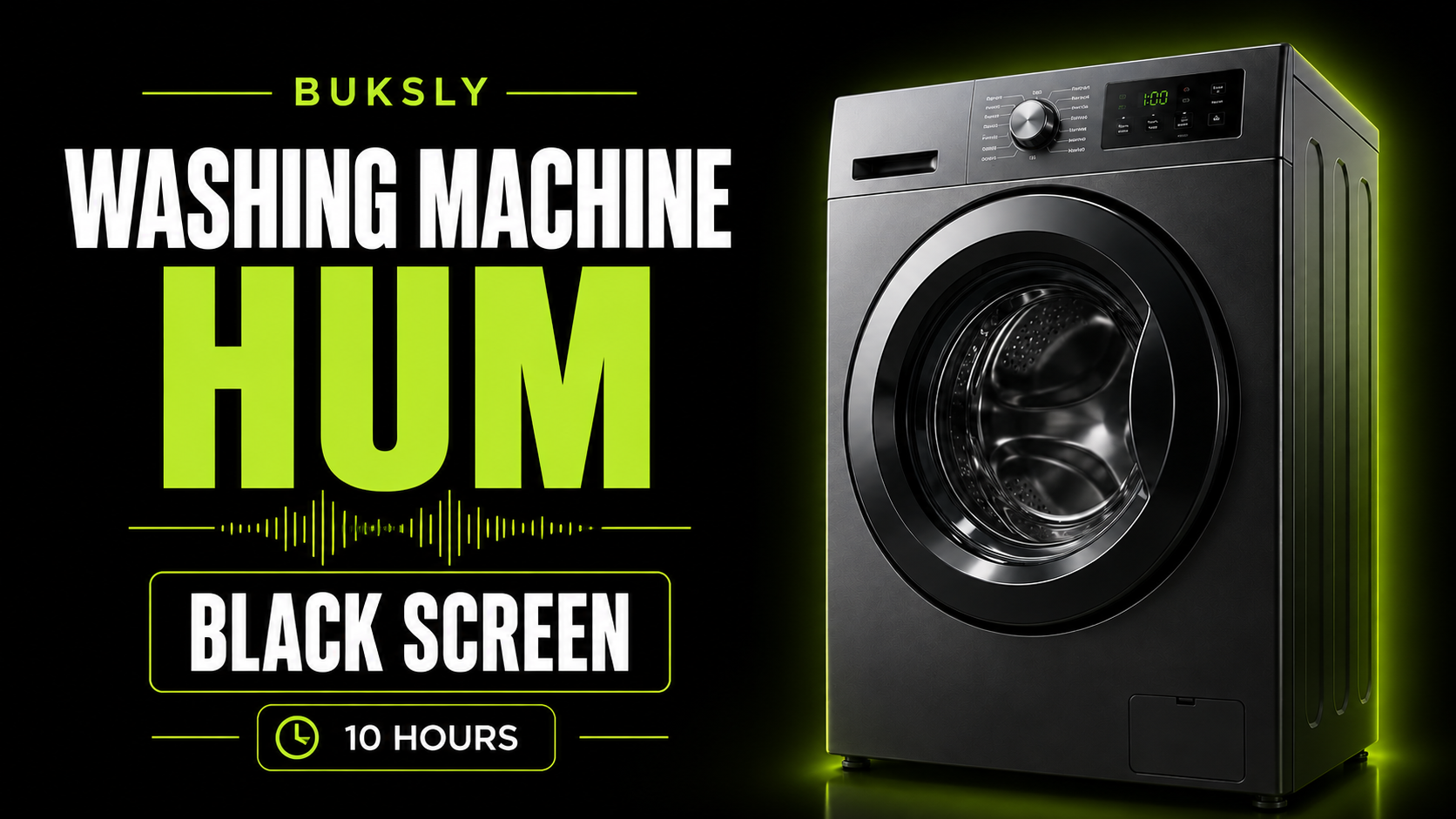 Washing Machine Hum Black Screen 10 Hours — Episode 1 cover image