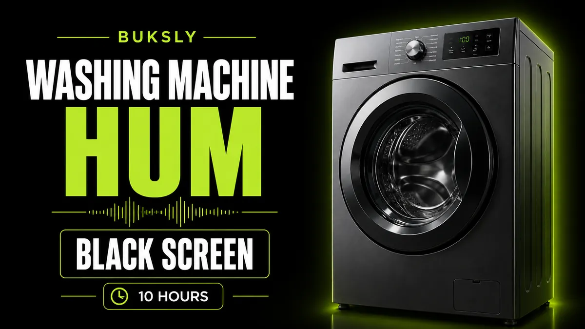 Washing Machine Hum Black Screen 10 Hours — Episode 1 cover image