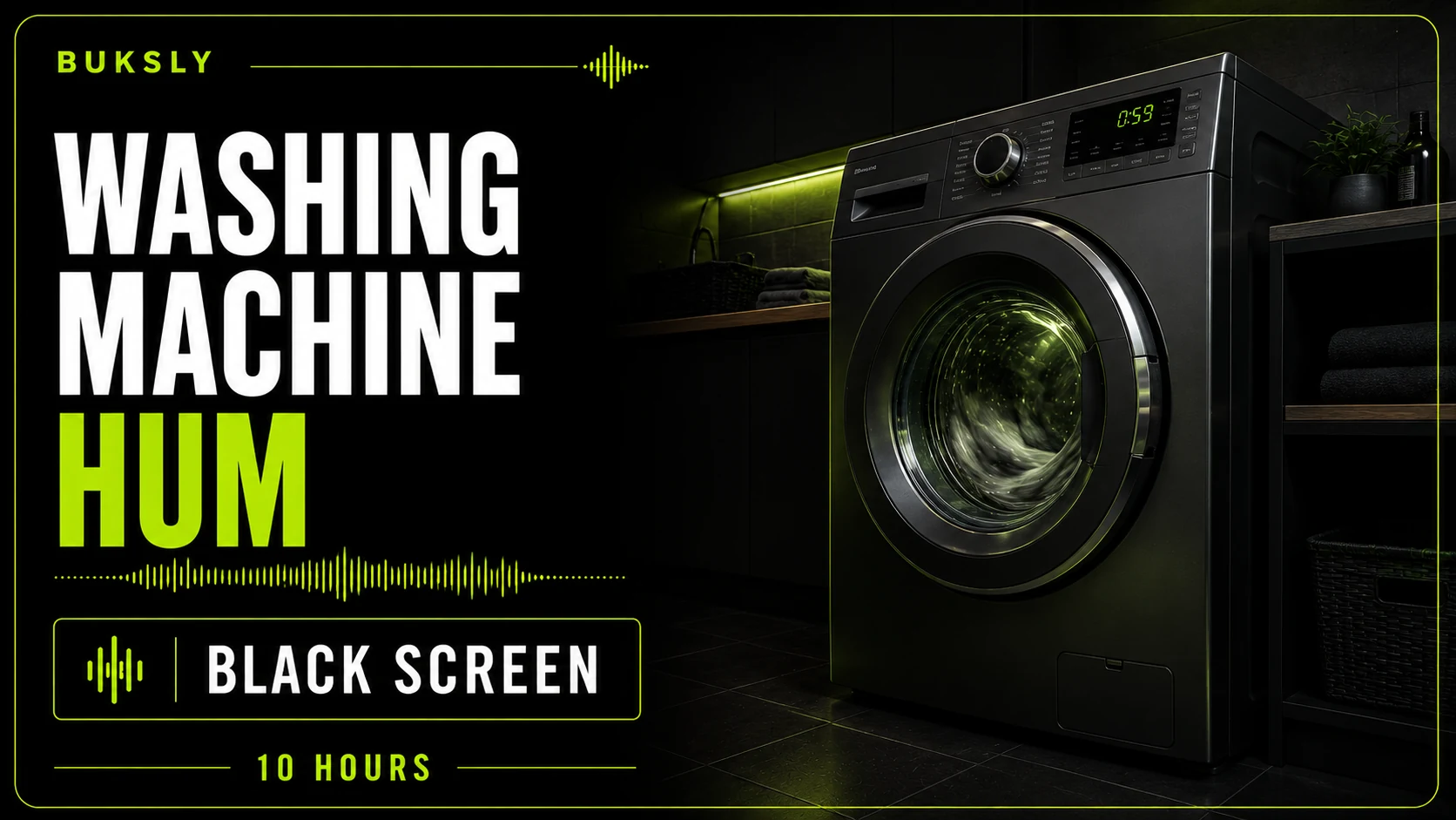 Washing Machine Hum Black Screen 10 Hours — Episode 3 cover image