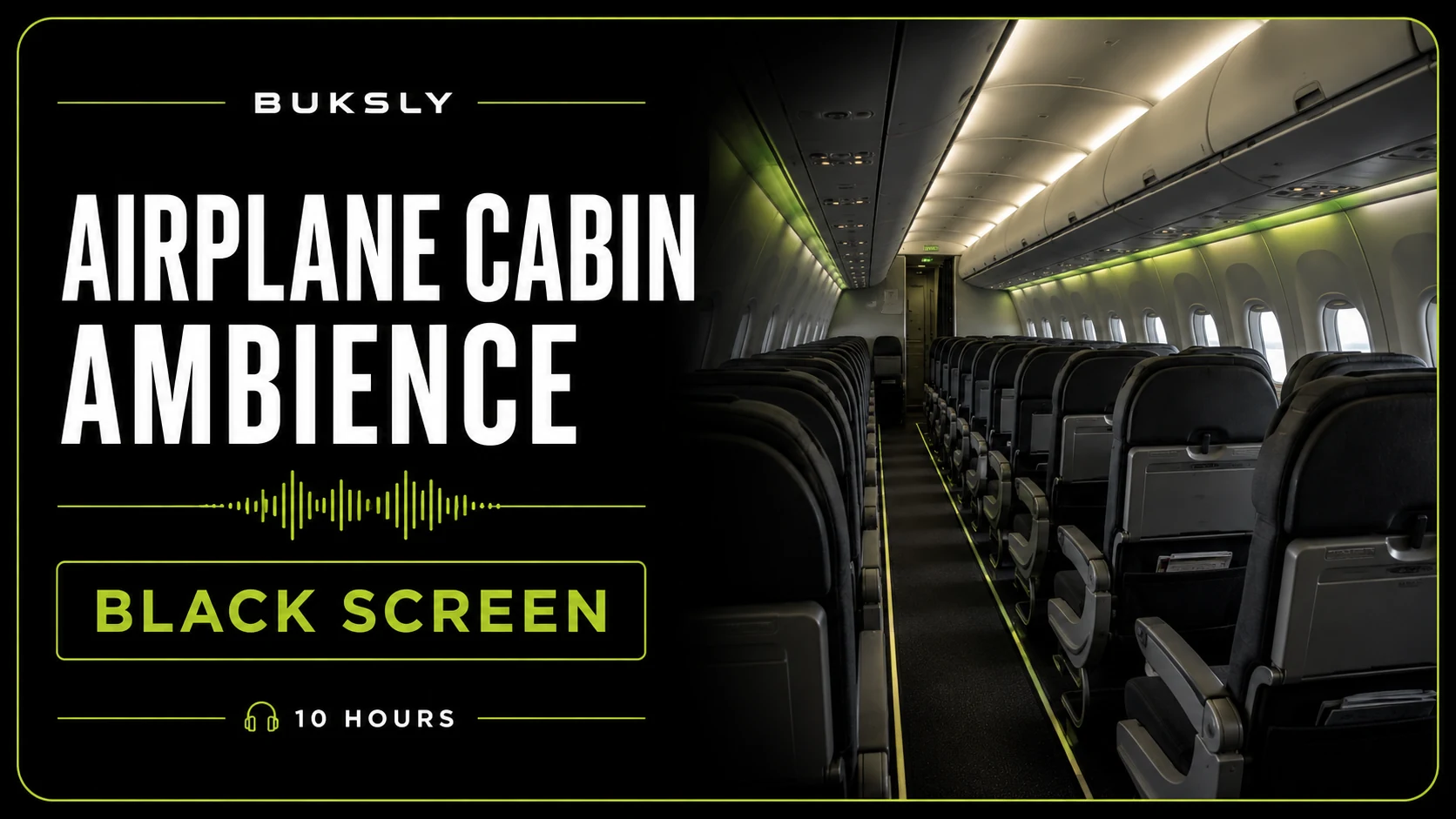 Airplane Cabin Ambience Black Screen 10 Hours — Episode 5 cover image