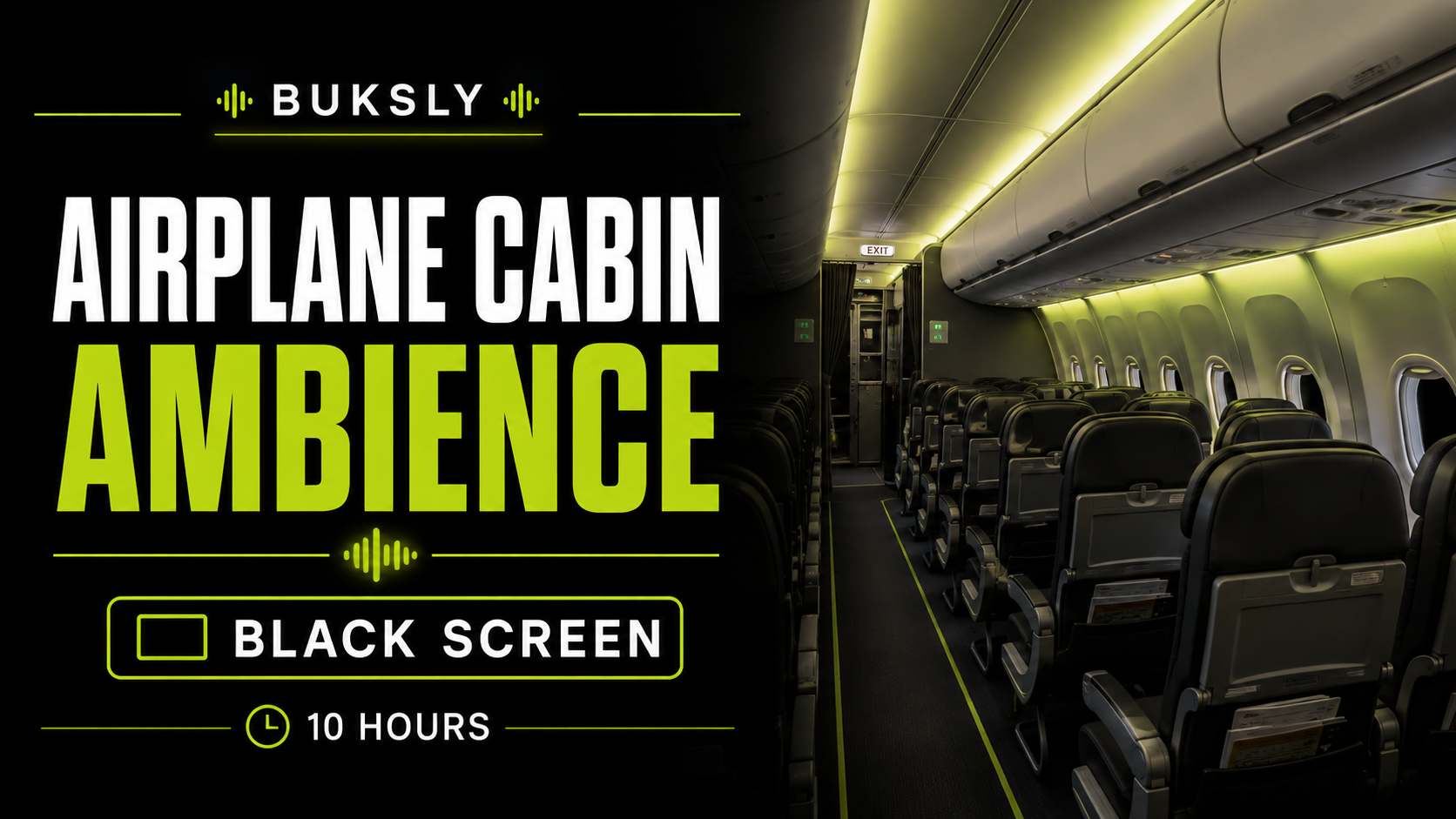 Airplane Cabin Ambience Black Screen 10 Hours — Episode 6 cover image