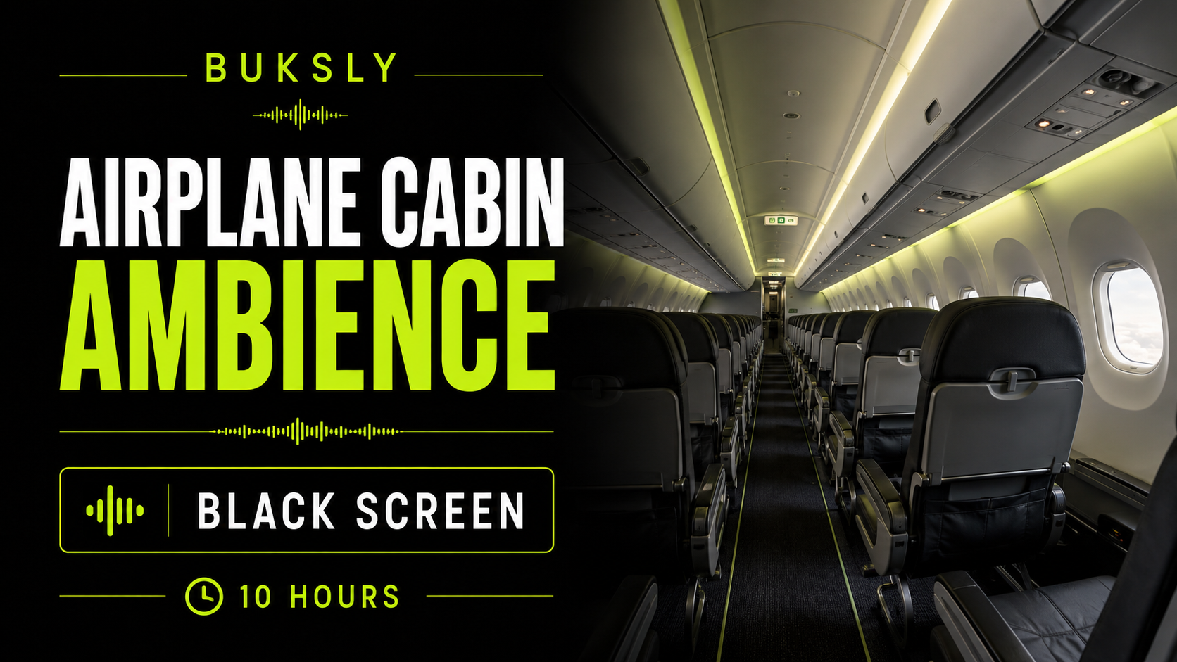 Airplane Cabin Ambience Black Screen 10 Hours — Episode 7 cover image