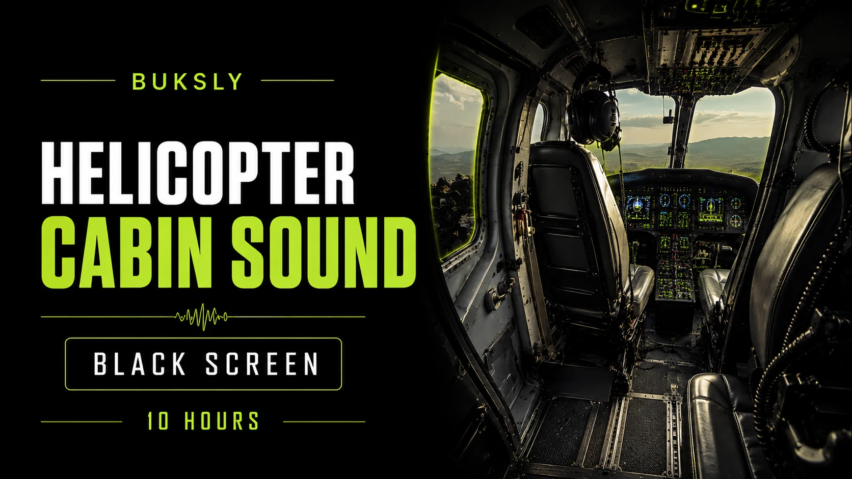 Helicopter Cabin Sound Black Screen 10 Hours — Episode 4 cover image