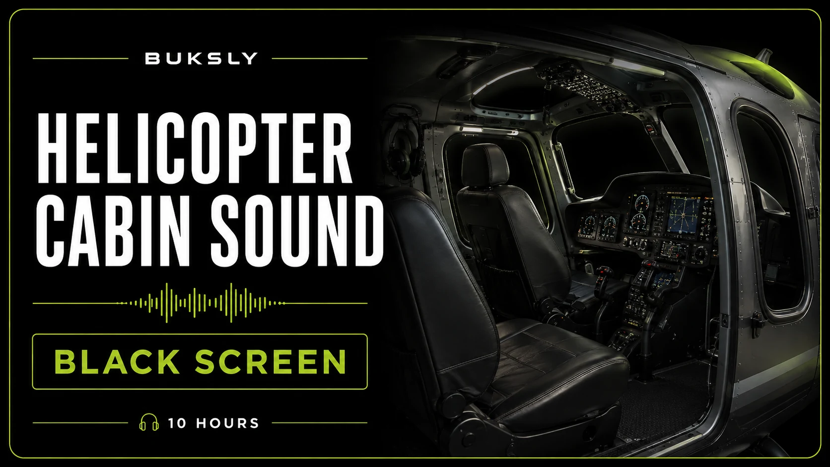 Helicopter Cabin Sound Black Screen 10 Hours — Episode 5 cover image