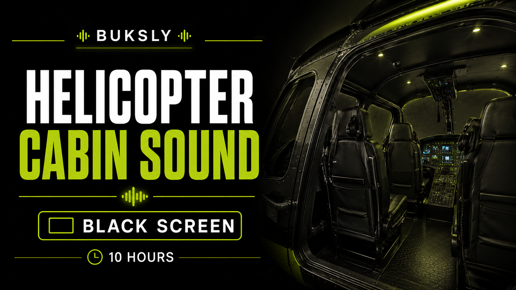 Helicopter Cabin Sound Black Screen 10 Hours — Episode 6 cover image