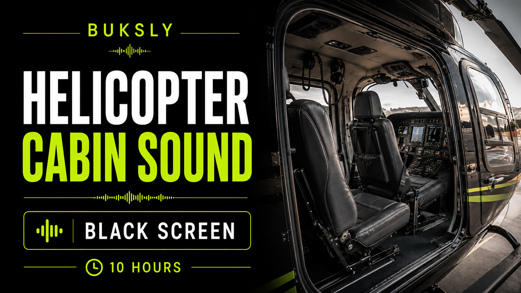 Helicopter Cabin Sound Black Screen 10 Hours — Episode 7 cover image