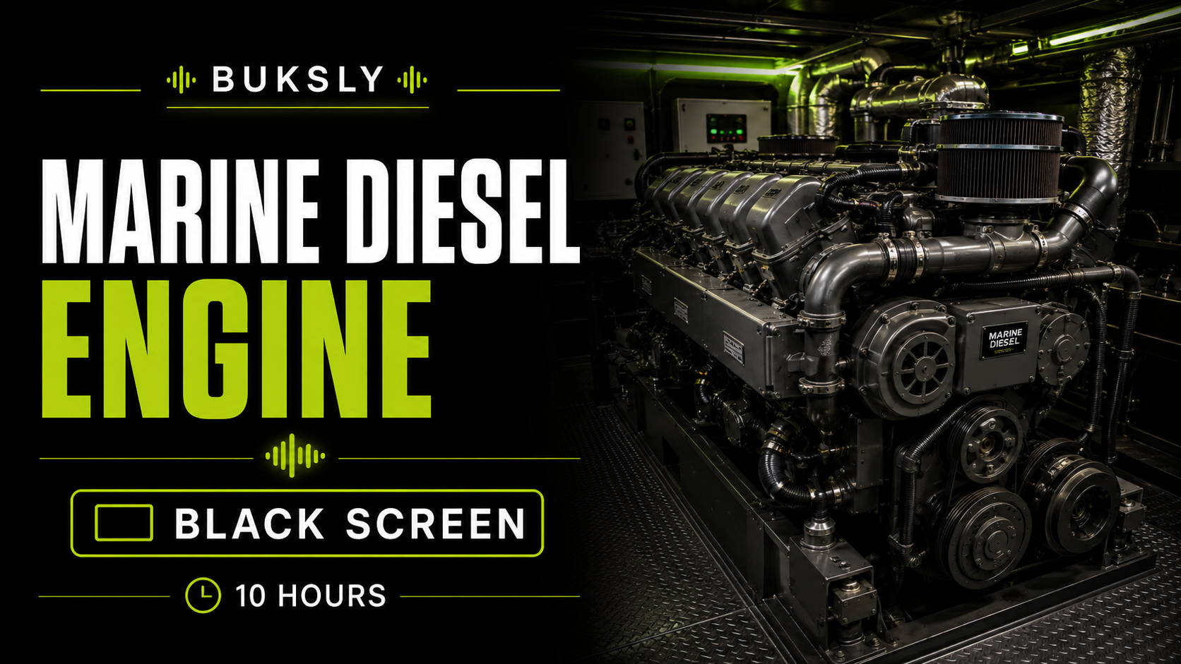 Marine Diesel Engine Black Screen 10 Hours — Episode 6 cover image