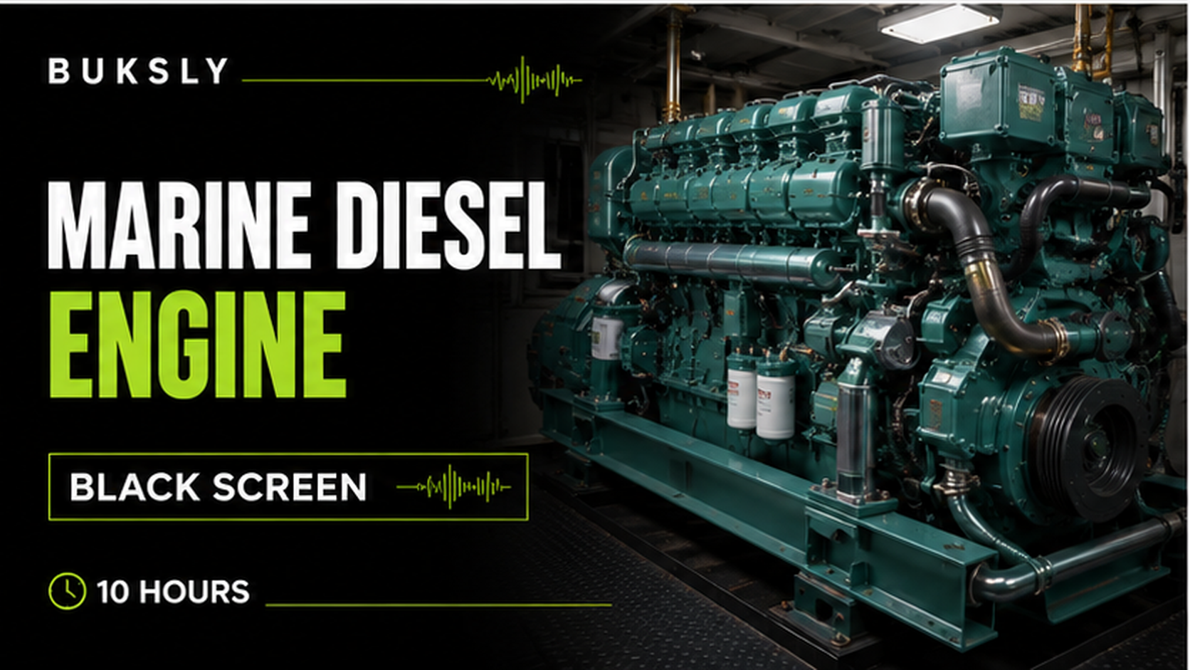 Marine Diesel Engine Black Screen 10 Hours — Episode 7 cover image