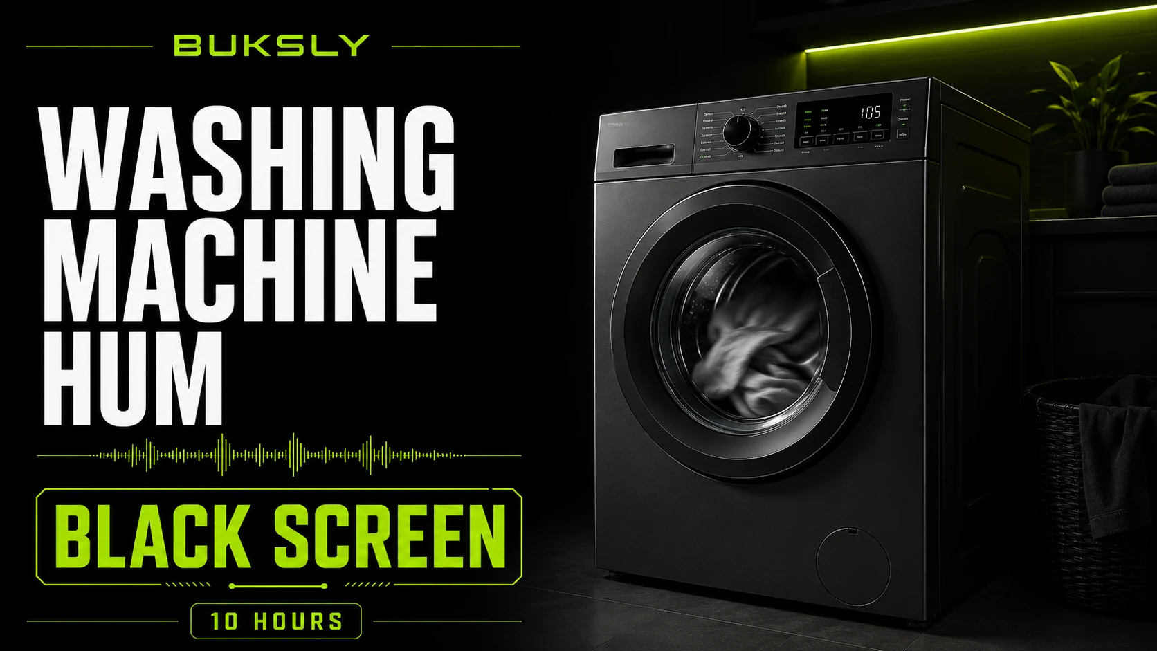 Washing Machine Hum Black Screen 10 Hours — Episode 5 cover image