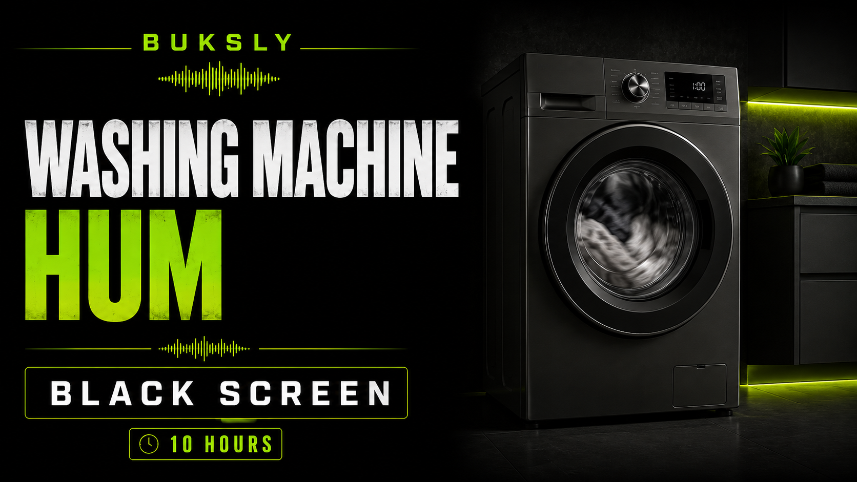 Washing Machine Hum Black Screen 10 Hours — Episode 6 cover image