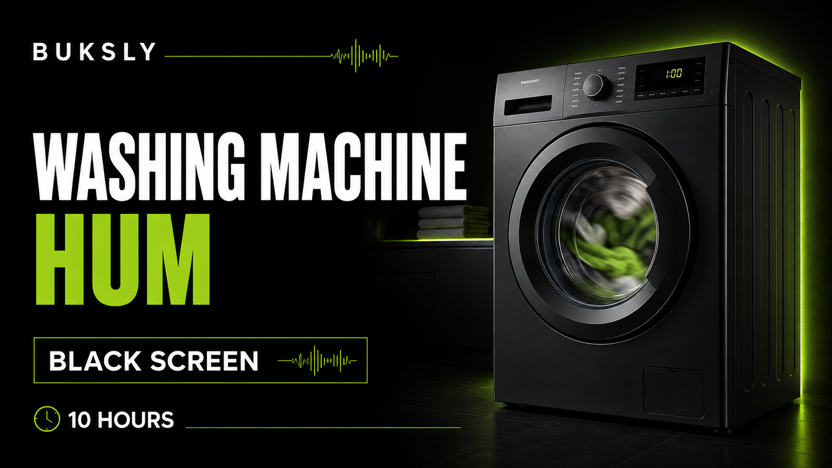 Washing Machine Hum Black Screen 10 Hours — Episode 7 cover image